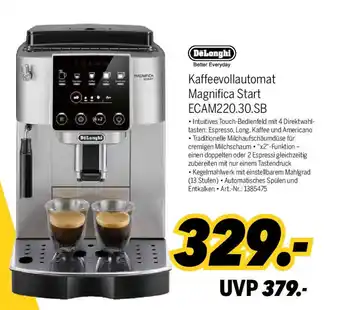 MEDIMAX DeLonghi Kaffeevollautomat Magnifica Start ECAM220.30.SB Angebot