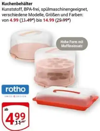 Globus Rotho Kuchenbehälter Angebot