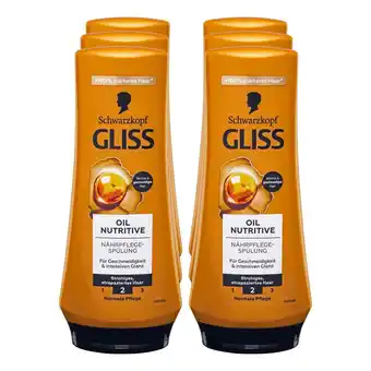 Netto Marken-Discount Gliss Spülung Oil Nutritive 200 ml, 6er Pack Angebot