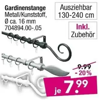 Möbel Boss Gardinenstange Angebot