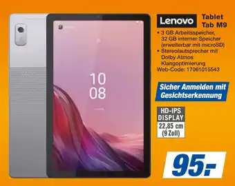 expert Techno Land Lenovo Tablet Tab M9 Angebot