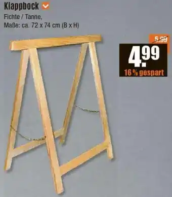V Baumarkt Klappbock Angebot