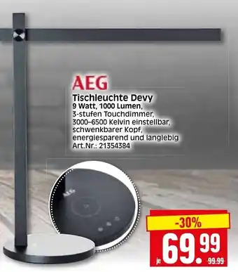 Herkules Baumarkt AEG Tischleuchte Devy Angebot