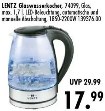Möbel Boss LENTZ Glaswasserkocher Angebot