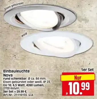 Herkules Baumarkt Einbauleuchte Nova Angebot