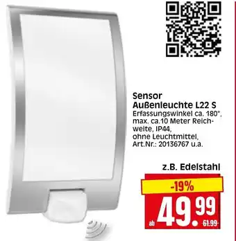 Herkules Baumarkt Sensor Außenleuchte L22 S Angebot