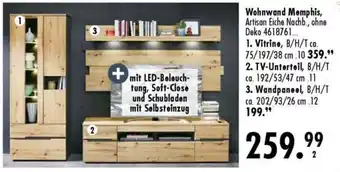 Möbel Boss Wohnwand Memphis Angebot