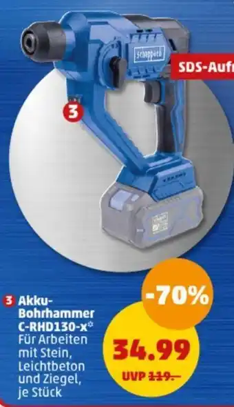 PENNY Scheppach Akku Bohrhammer C-RHD130-X Angebot
