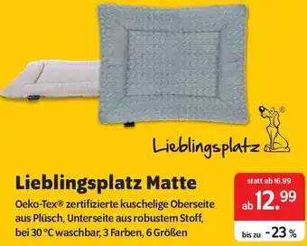 Das Futterhaus Lieblingsplatz Matte Angebot