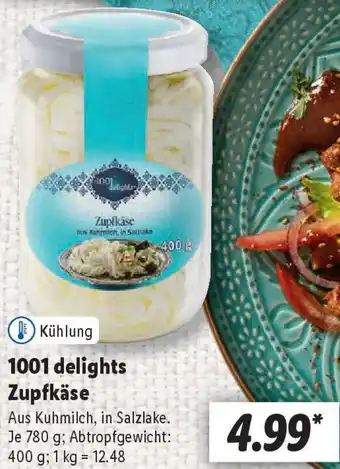 Lidl 1001 delights Zupfkäse 400 g Angebot