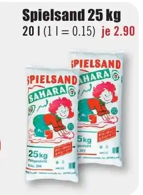 B1 Discount Baumarkt Spielsand 25 kg/20L Angebot