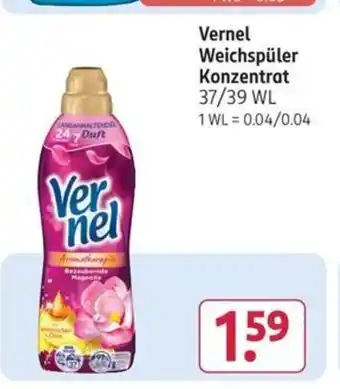 Rossmann Vernel Weichspüler Konzentrat 37/39 WL Angebot