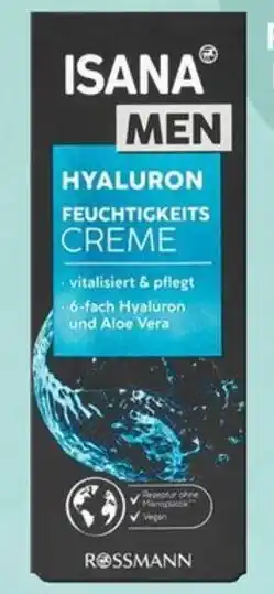 Rossmann Isana Men Hyaluron Feuchtigkeitscreme 75 ml Angebot