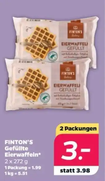 NETTO FINTON'S Gefüllte Eierwaffeln 2 x 272 g Angebot