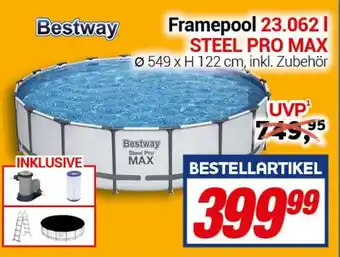 CENTERSHOP Bestway Framepool 23.062 l STEEL PRO MAX Angebot
