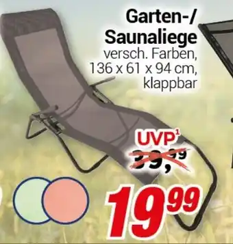 CENTERSHOP Garten-/ Saunaliege Angebot