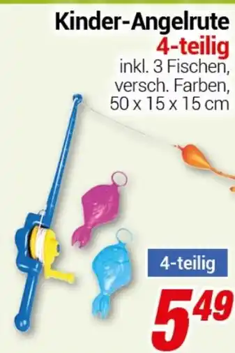 CENTERSHOP Kinder-Angelrute 4-teilig Angebot