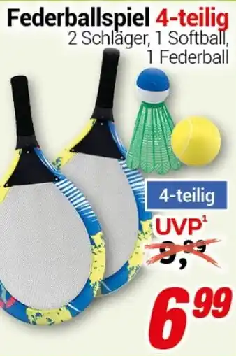 CENTERSHOP Federballspiel 4-teilig Angebot