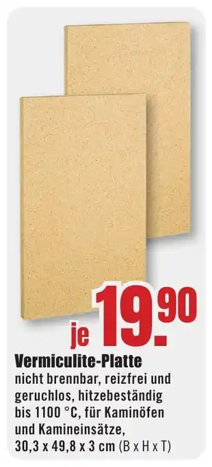 B1 Discount Baumarkt Vermiculite-Platte Angebot