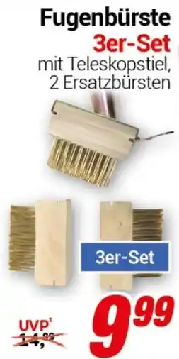 CENTERSHOP Fugenbürste 3er-Set Angebot