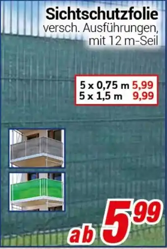 CENTERSHOP Sichtschutzfolie Angebot