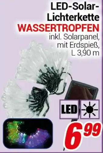 CENTERSHOP LED-Solar- Lichterkette WASSERTROPFEN Angebot