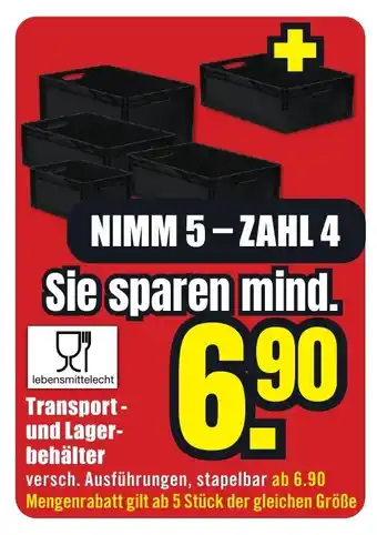 B1 Discount Baumarkt Transport- und Lagerbehälter Angebot