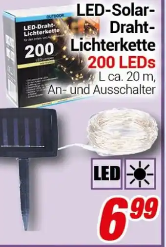 CENTERSHOP LED-Solar- Draht- Lichterkette 200 LEDS Angebot