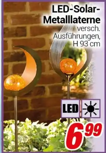 CENTERSHOP LED-Solar- Metalllaterne Angebot