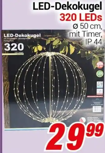 CENTERSHOP LED-Dekokugel 320 LEDs Angebot