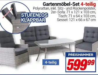 CENTERSHOP Gartenmöbel-Set 4-teilig Angebot