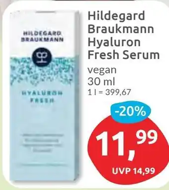 Budni Hildegard Braukmann Hyaluron Fresh Serum vegan 30 ml Angebot