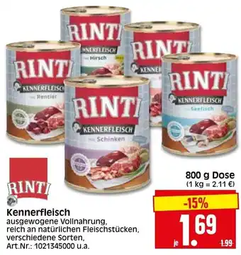 Herkules Baumarkt Rinti Kennerfleisch 800g Angebot