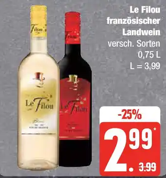 Edeka Le Filou französischer Landwein 0,75 L Angebot