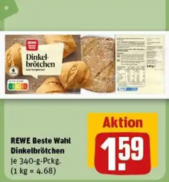 REWE REWE Beste Wahl Dinkelbrötchen 340-g-Pckg. Angebot