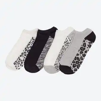 NKD Damen-Sneaker-Socken mit Animal-Muster, 4er-Pack Angebot