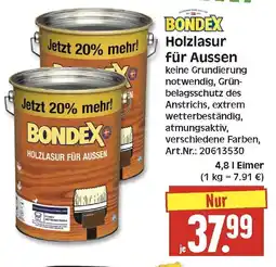 Herkules Baumarkt BONDEX Holzlasur für Aussen 4.8L Angebot