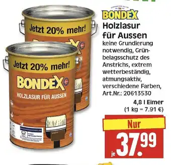 Herkules Baumarkt BONDEX Holzlasur für Aussen 4.8L Angebot