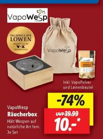 Lidl VapoWesp Räucherbox Angebot