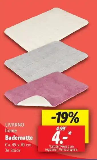Lidl LIVARNO home Badematte Angebot