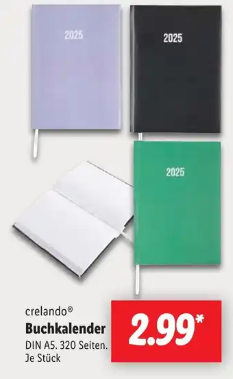 Lidl crelando Buchkalender Angebot