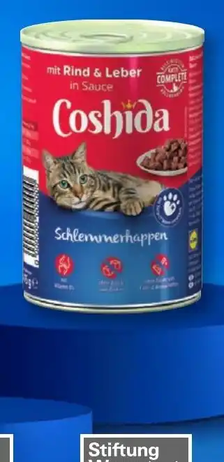 Lidl Coshida Katzenvoll- nahrung mit Rind & Leber Angebot