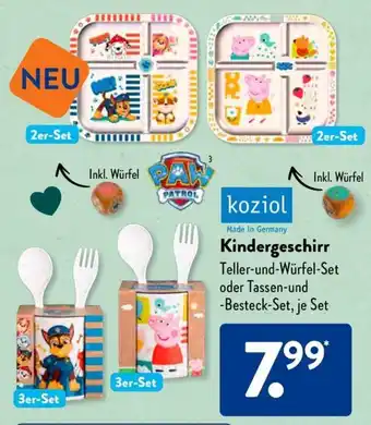 Aldi Süd koziol Kindergeschirr Angebot