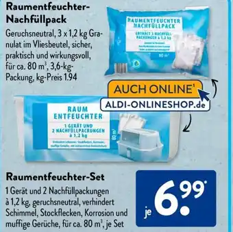 Aldi Süd Raumentfeuchter- Nachfüllpack/ Raumentfeuchter-Set Angebot