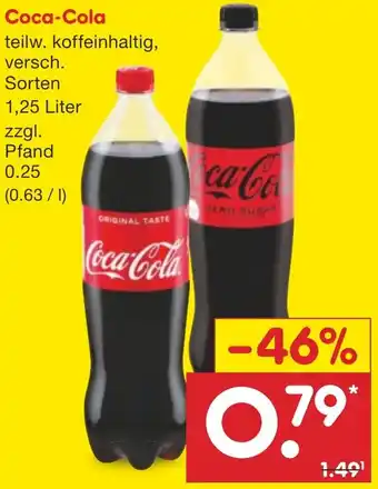 Netto Marken-Discount Coca-Cola 1,25 Liter Angebot