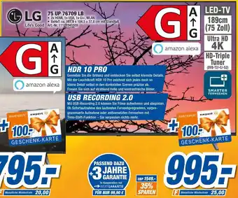 expert Techno Land LG 75 UP 76709 LB Angebot