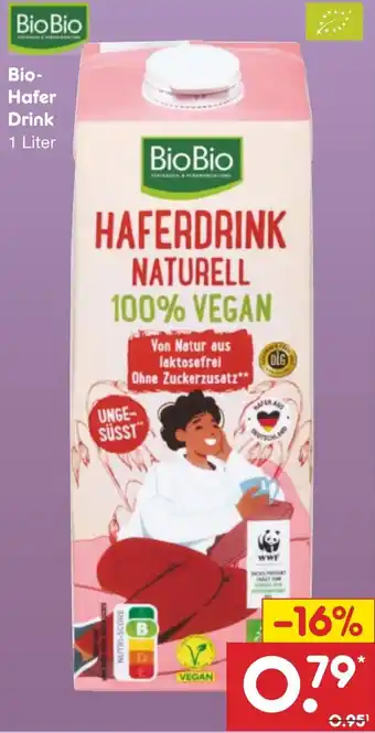 Netto Marken-Discount Bio-Hafer Drink 1 Liter Angebot