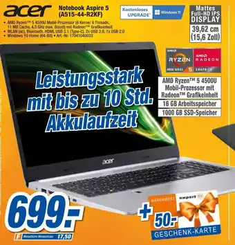 expert Techno Land Acer Notebook Aspire 5 (A515-44-R2KF) Angebot