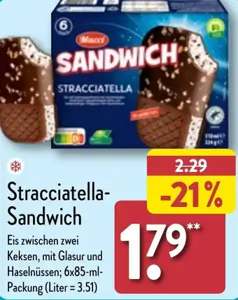 Aldi Nord Mucci Stracciatella Sandwich 6x85 ml Packung Angebot