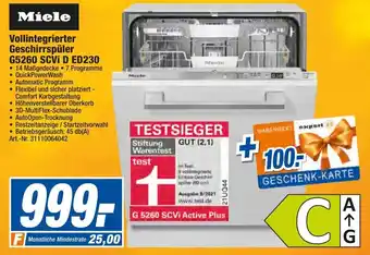 expert Techno Land Miele Vollintegrierter Geschirrspüler G5260 SCVi D ED230 Angebot